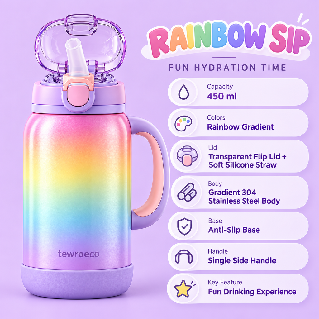 Rainbow Straw Cup